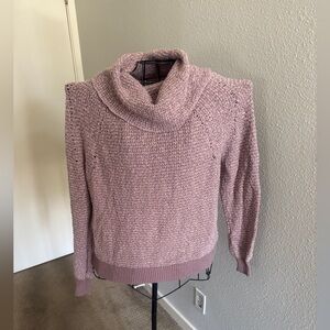 Free People Pink Turtleneck Sweater Cozy Knit